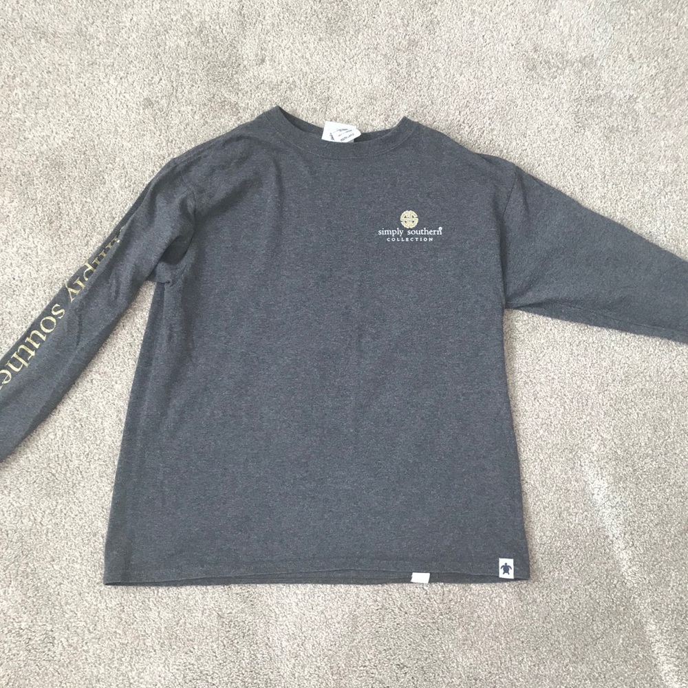 Youth gray simply southern long sleeve shirt